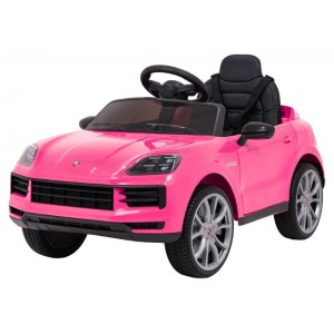 Elektrinė mašinėlė vaikui Porsche Cayenne 12V (Rožinė)